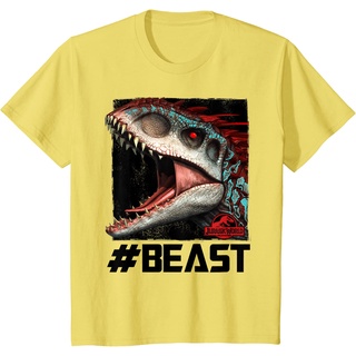 จูราสสิกเวิลด์ #เสื้อยืด ผ้าฝ้ายแท้ พิมพ์ลายกราฟฟิค Beast Indominus Rex Roar Box แฟชั่นสําหรับผู้ชาย