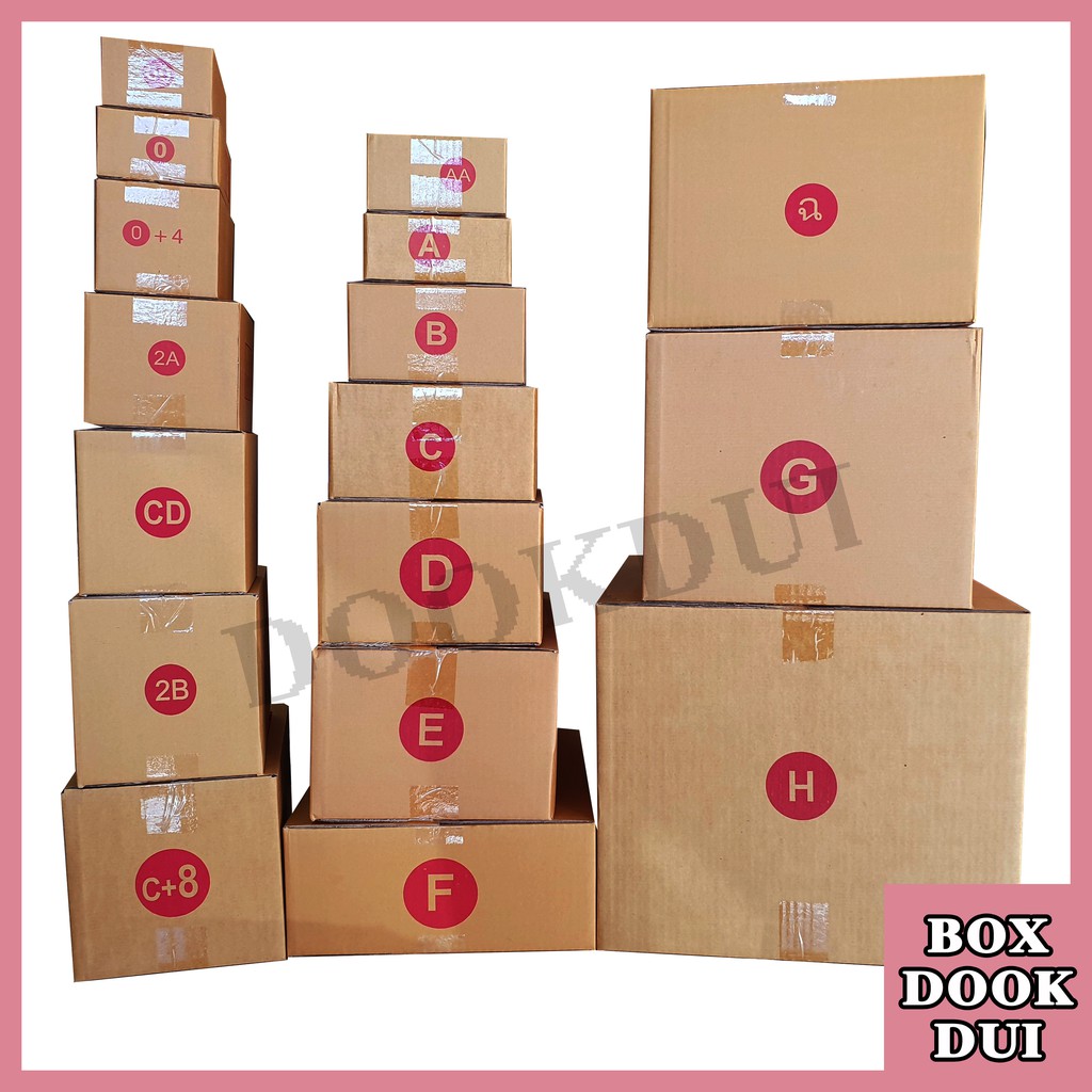 ภาพหน้าปกสินค้ากล่องไปรษณีย์ รวมไซส์ราคาพิเศษ 00, 0, 0+4, AA, A, 2A, B, CD จากร้าน boxddd บน Shopee