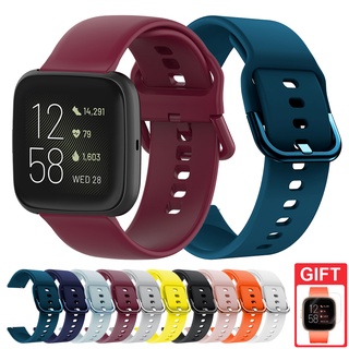 สายนาฬิกาข้อมือซิลิโคนระบายอากาศสําหรับ Fitbit Versa 2 / Versa / Versa Lite