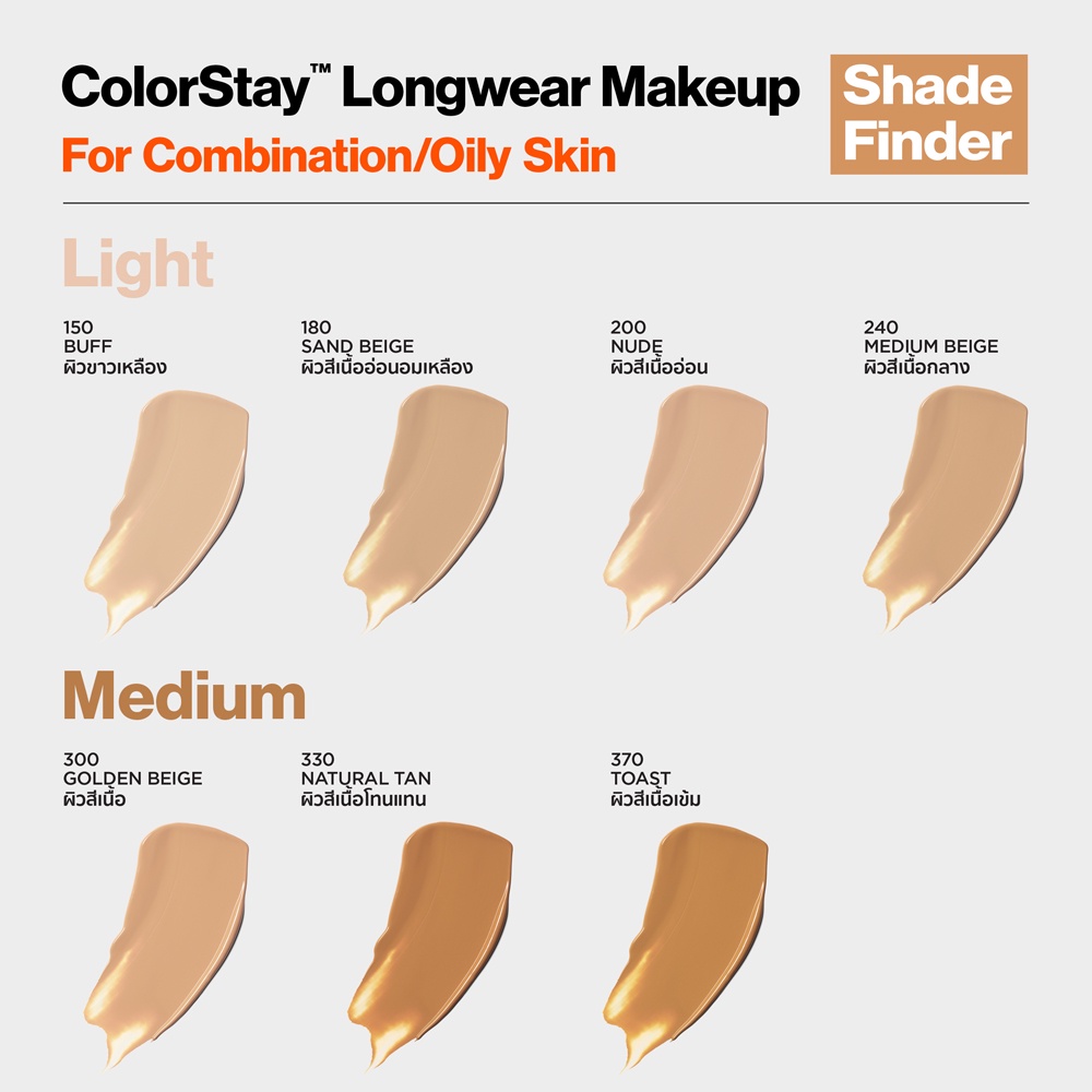 เกี่ยวกับ Revlon ColorStay Longwear Makeup เรฟลอน คัลเลอร์สเตย์ ลองแวร์ เมคอัพ (รองพื้นในตำนาน, รองพื้นติดทน, แมทลุค, ผิวมันผิวผสม, เครื่องสำอาง)