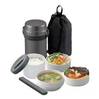 ZOJIRUSHI กระติกอาหารสูญญากาศ โซจิรูชิ 4 ชั้น ผลิตจากสแตนเลส 304 และพลาสติกโพลีโพรพิลีน ปลอดสาร BPA รุ่น SL-JAF14