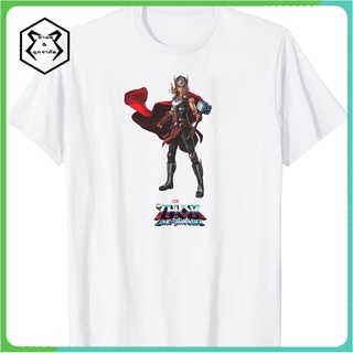 เสื้อยืด พิมพ์ลาย Marvel Thor Love and Thunder Jane Foster Mighty Thor สําหรับผู้ชาย