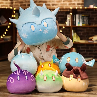 🌈AIXINI35 ซม. Genshin Impact หมอน Slime จี้ตุ๊กตาตุ๊กตาตุ๊กตา Appease เบาะ Plush Soft ของเล่น Slime Traveler Mondstadt