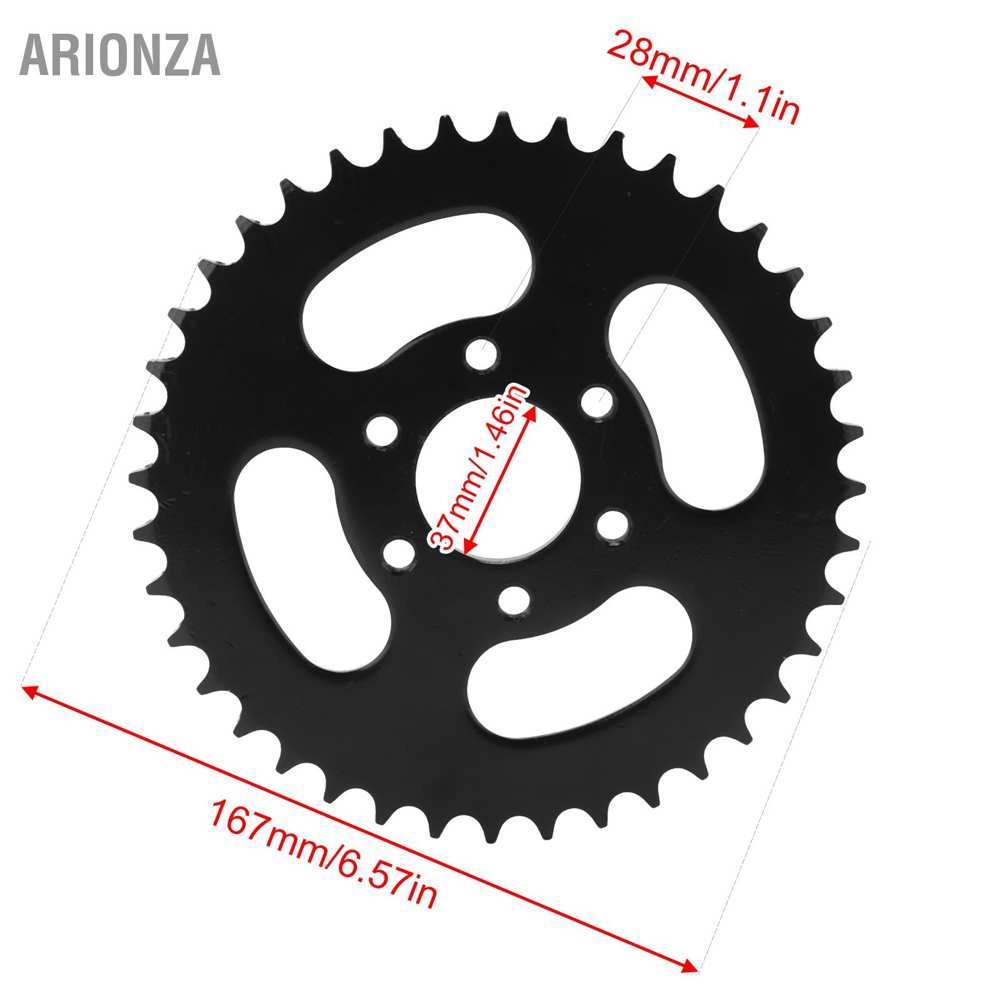 arionza-เฟืองโซ่ด้านหลัง-สเตนเลส-37-มม-รูด้านใน-6-รู-428-40t-สีดํา-สําหรับรถ-atv-quad-bike-4-ล้อ