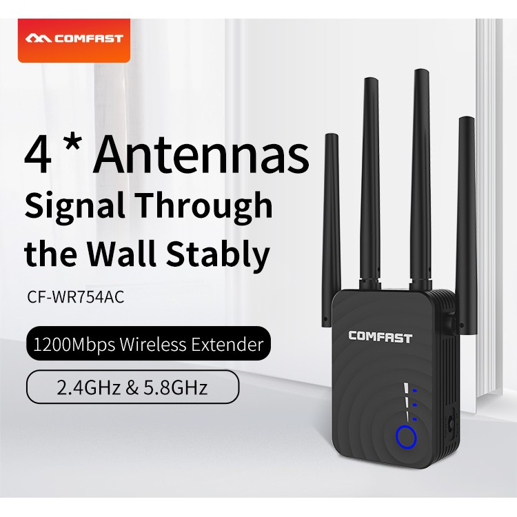 Comfast 5G AC1200Mbps WIFI Repeater /เราเตอร์ /Wireless Range Extender ...