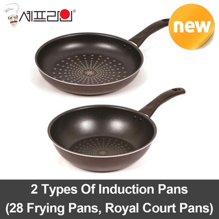 Shefline 2 Types of Induction Pans 28 Frying &amp; Royal Court Coating Cookware Set