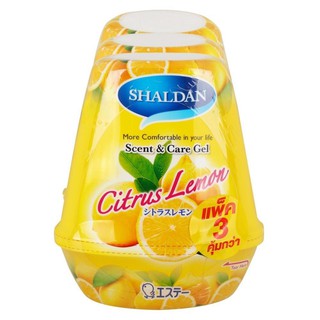 Air freshener AIR FRESHENER GEL SHALDAN CITRUS LEMON 180G PACK3 Air freshener desiccant Home use น้ำหอมปรับอากาศ เจลปรับ