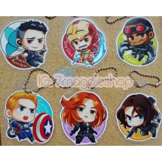 🔥ล้างสต็อก🔥 [แฟนเมด] พวงกุญแจ Avengers Marvel อเวนเจอร์ มาเวล กัปตันอเมริกา แถมโปสการ์ด