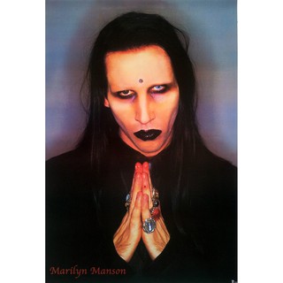 โปสเตอร์ รูปถ่าย นักดนตรี ร็อค มาริลีน แมนสัน Marilyn Manson POSTER 24”x35” Rock Alternative Heavy Singer Painter V3