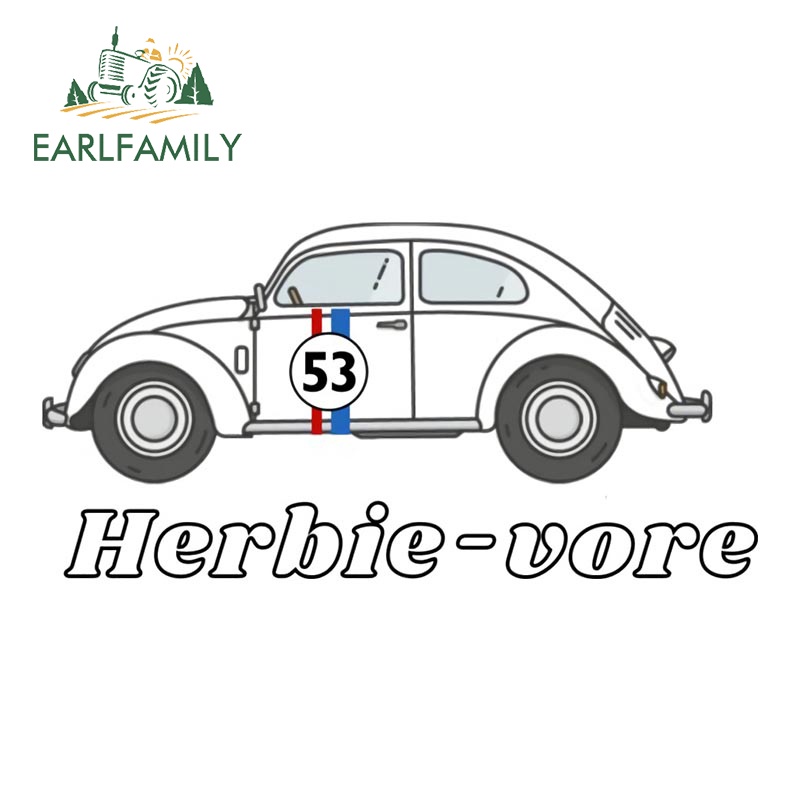 earlfamily-สติกเกอร์-กันน้ํา-ลาย-herbie-the-love-bug-ขนาด-13-ซม-x-12-9-ซม-สําหรับติดตกแต่งรถยนต์-รถจักรยานยนต์-หน้าต่าง-แล็ปท็อป