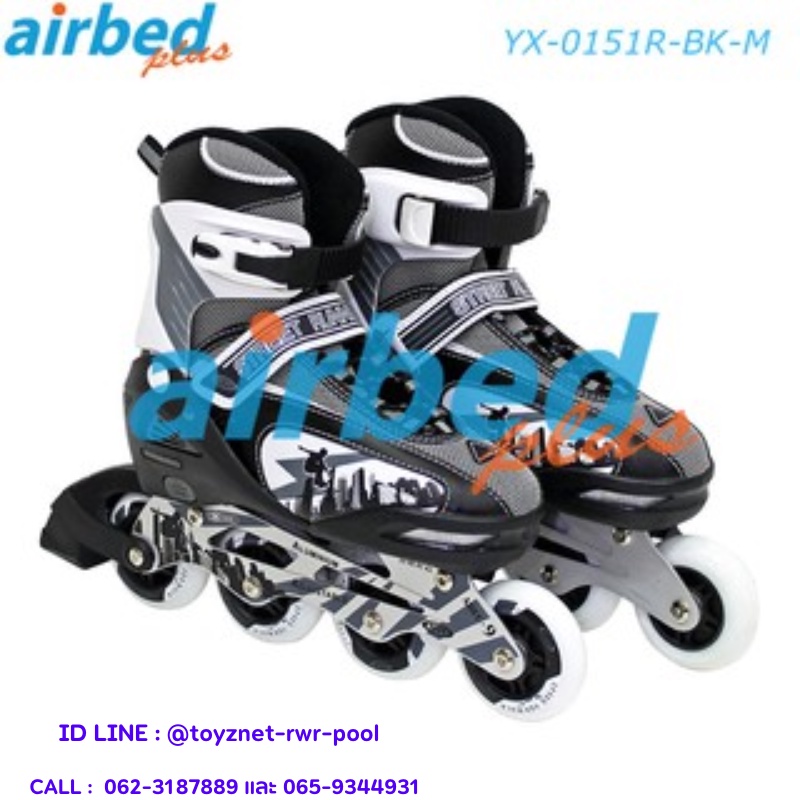 airbedplus-โรลเลอร์เบลดสีดำ-size-m-35-38-รุ่น-yx-0151r-bk-m