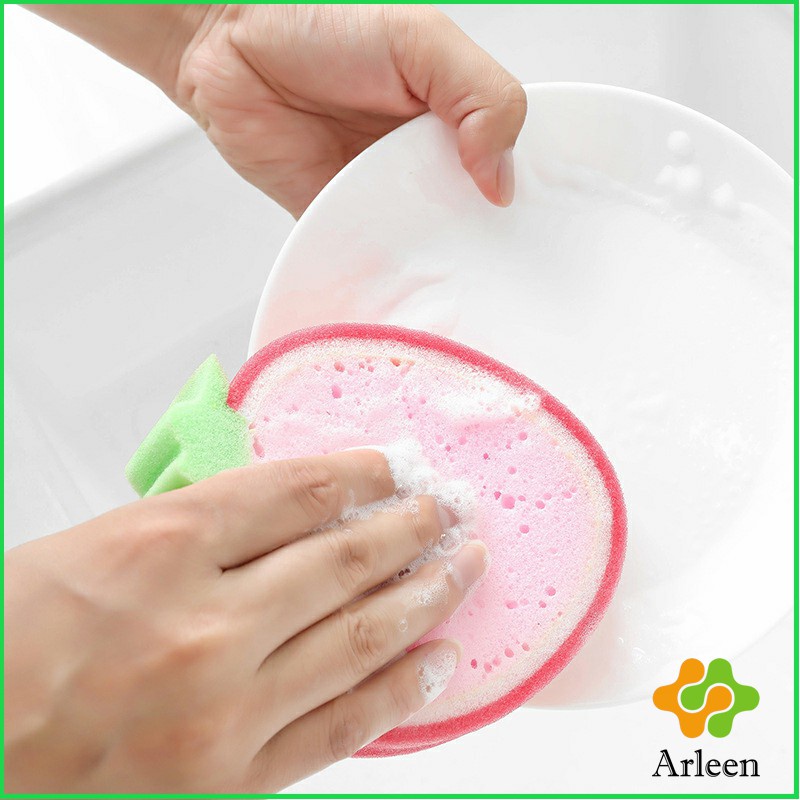 arleen-ฟองน้ำล้างจาน-ทรงผลไม้-สีสันน่ารัก-dish-towel