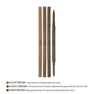 ภาพขนาดย่อของภาพหน้าปกสินค้า3CE Super Slim Eye Brow Pencil (Gray Brown, Light Brown, Choco Brown) ดินสอเขีนคิ้ว จากร้าน sodaados บน Shopee