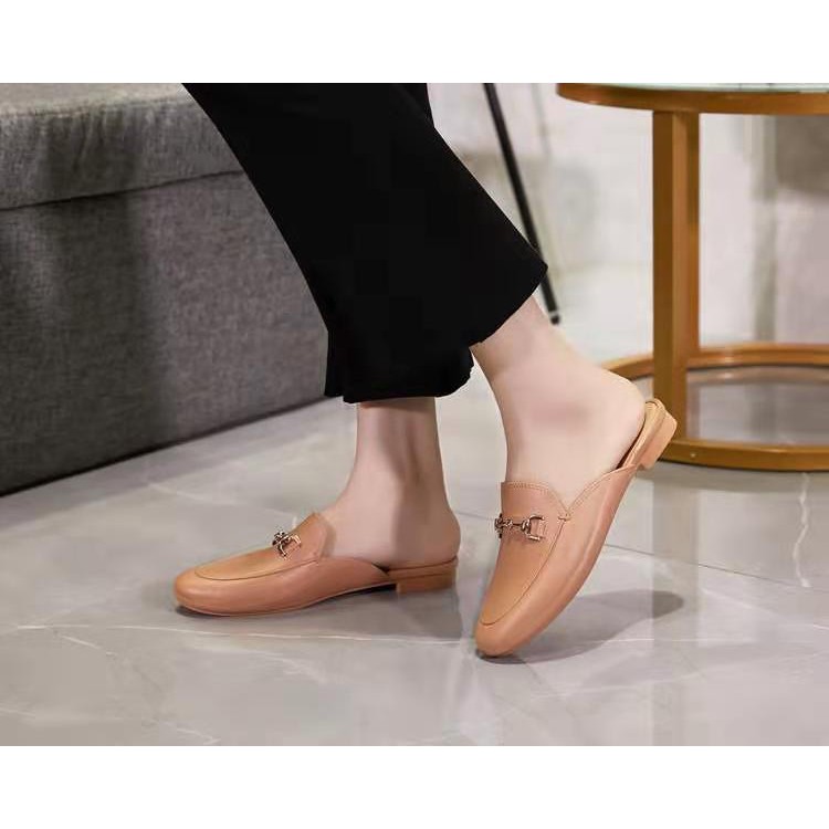 ภาพสินค้ารองเท้าเปิดส้นเท้า แบบสวม แต่งโซ่ KD13 จากร้าน korea_style01 บน Shopee ภาพที่ 7