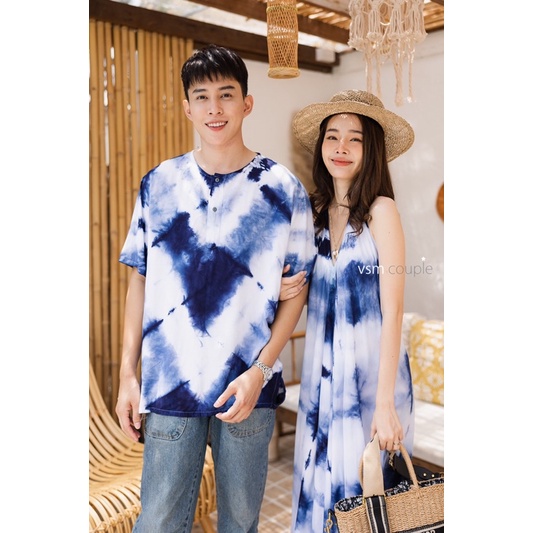 code-533-ชุดคู่-summer-ชุดมัดย้อม-ชุดคู่ไปทะเล-งานป้าย-vsm