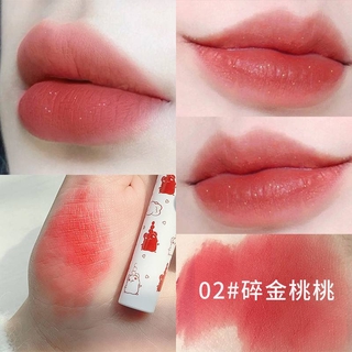 SHAQINUO Lipstick แมทท์สไตล์ ลิปสติก เนื้อแมท แบบกันน้ำ สีฮิตสำหรับสาวๆ2021 ติดทนนานมี 6 สี