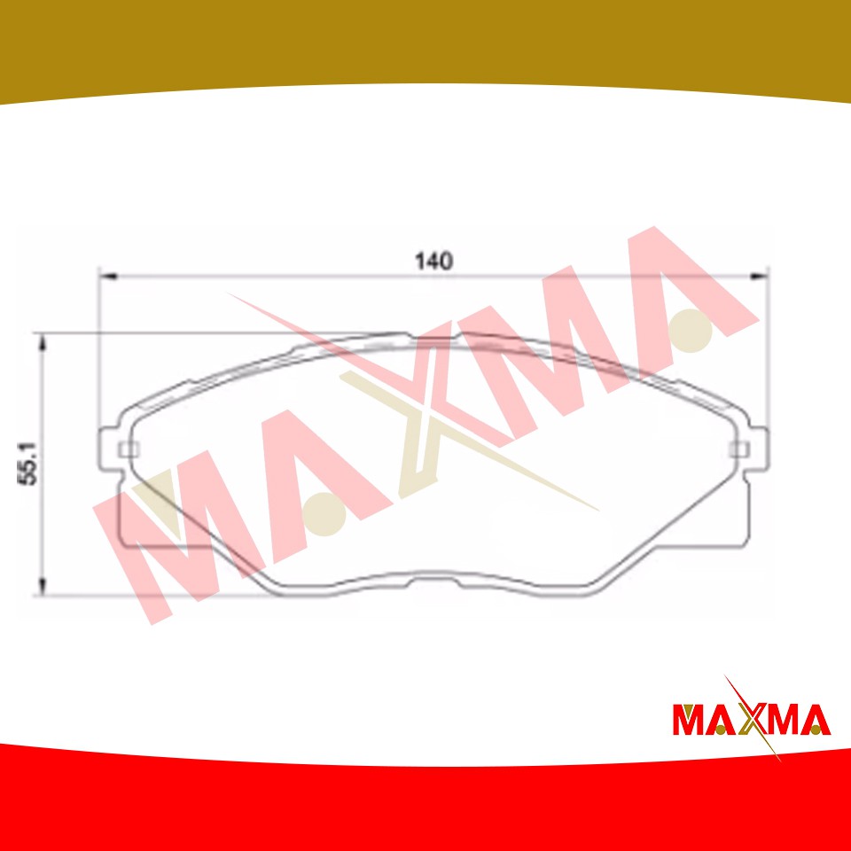 ผ้าเบรค-toyota-vigo-smart-cab-champ-ผ้าดิสเบรคหน้า-วีโก้-แชมป์-และ-สมาทร์-แคป-ตัวเตี้ย-maxma-836