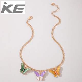 Vintage Necklace Color Pop Butterfly Element Single Ladies Necklace for girls for women low p