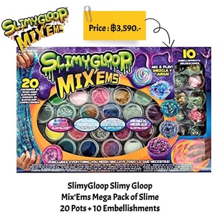 SlimyGloop Slimy Gloop MixEms Mega Pack of Slime 20 Pots + 10 Embellishments