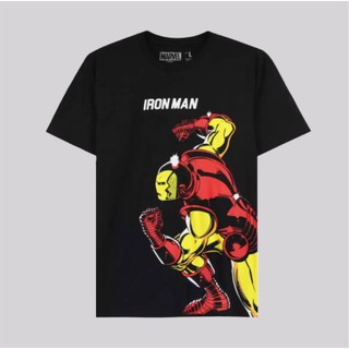 เสื้อยืดไอรอนแมน มาร์เวล Ironman Marvel การ์ตูนลิขสิทธิ์แท้ รุ่น 0619-289 สีดำ Supercomics