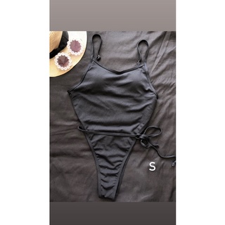 บิกินี่วันพีชชุดว่ายน้ำสีดำเซ็กซี่แซ่บๆสายฝอมือ1