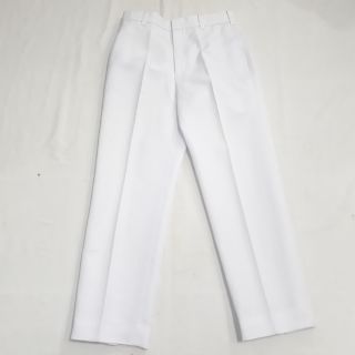 กางเกงแสล็คขากระบอกสีขาวล้วน มีสองแบบ