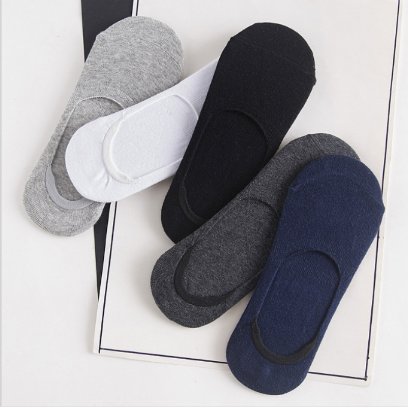 ภาพหน้าปกสินค้าMen Cotton Socks Summer Breathable Invisible Boat Silicone Non-slip Loafer Ankle Low Cut Short Sock Male Sox for Shoes จากร้าน tucat.th บน Shopee