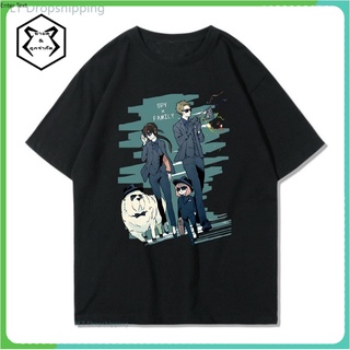 เสื้อยืดโอเวอร์ไซส์2022 เทรนด์ใหม่ลำลอง Anime SPY X FAMILY Anya Yor Loid Man ผ้าฝ้ายเสื้อยืดคอกลม TeeS-3XL