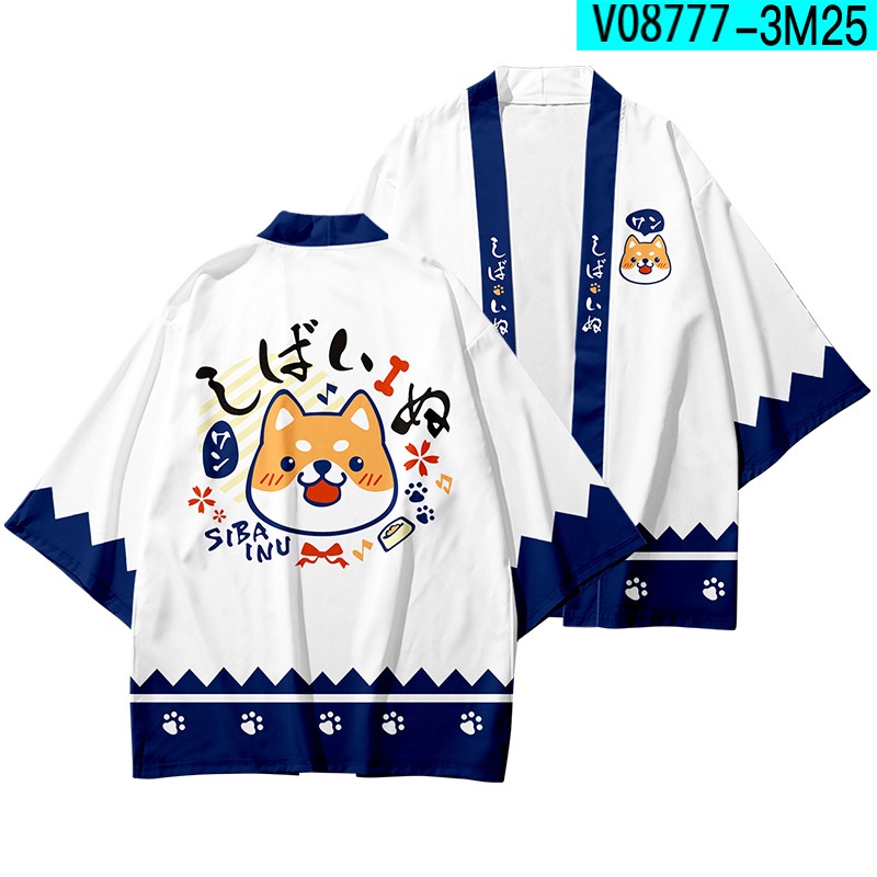 ภาพหน้าปกสินค้าเสื้อคลุมกิโมโน ทรงหลวม พิมพ์ลายดิจิตอล Akita Shiba Inu สไตล์ฮาโอริ เหมาะกับใส่ในบ้าน สําหรับผู้ชาย และผู้หญิง จากร้าน ys0418.th บน Shopee