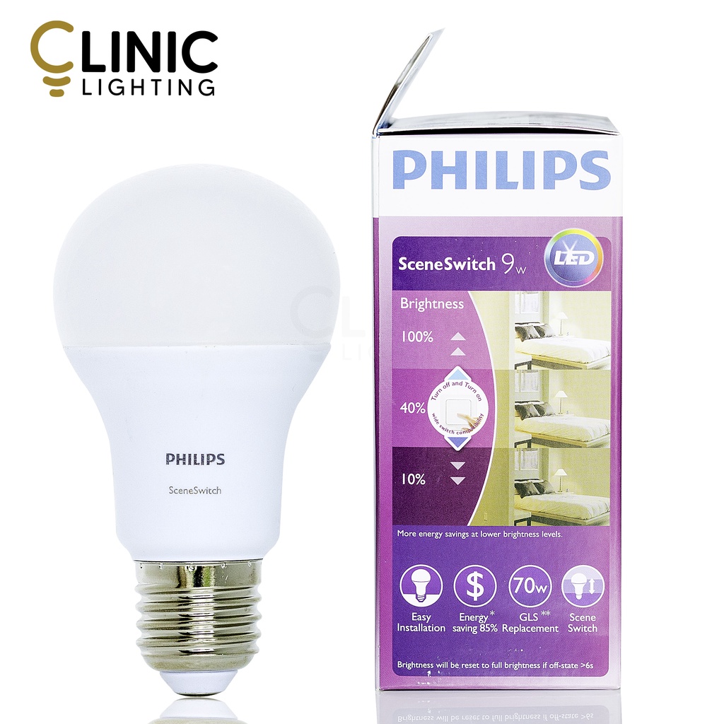 หลอดไฟ-philips-led-bulb-9w-scene-switch-e27-cool-daylight-ปรับความสว่างได้-3-ระดับ