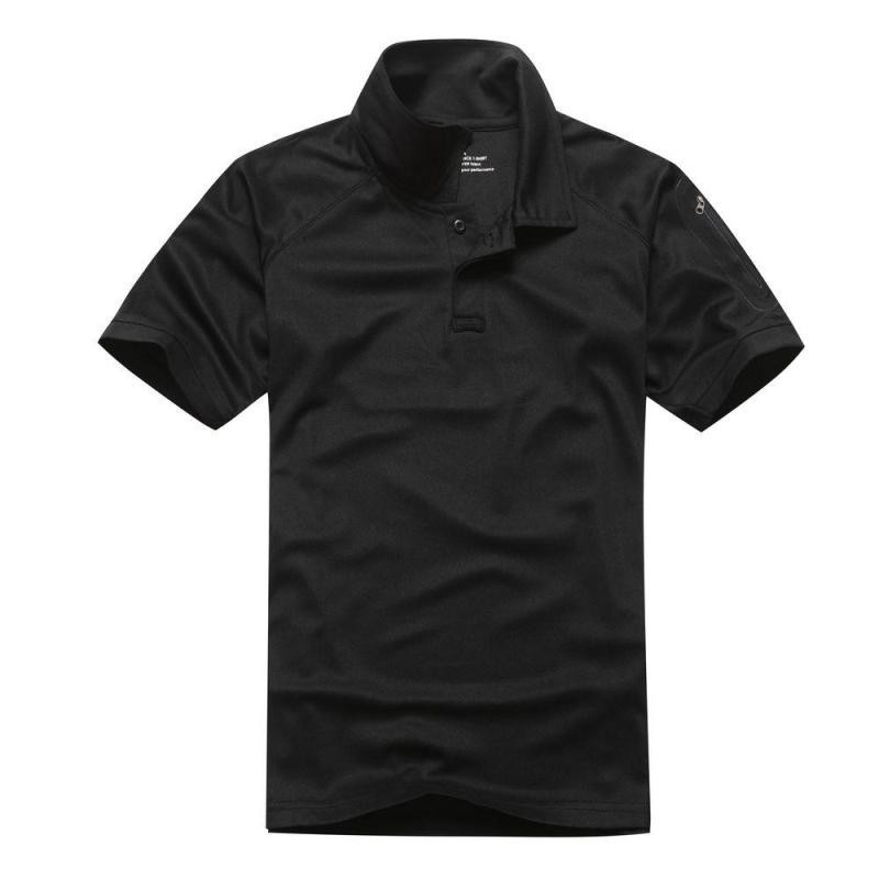เสื้อโปโลแทคติคอล-เสื้อโปโลภาคสนาม-สีดำ-ผ้าแห้งไว-สไตลแทคติคอล