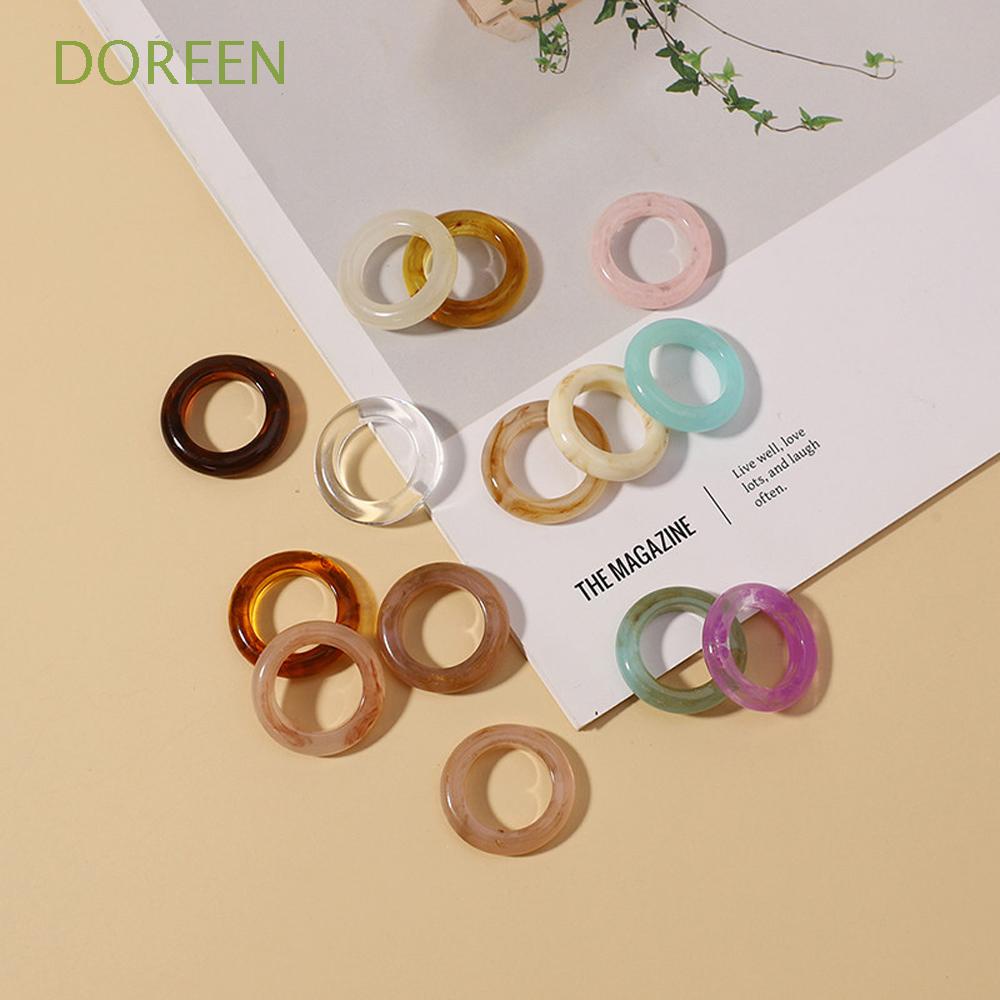 doreen-แหวนอะคริลิคใสรูปทรงเรขาคณิตเครื่องประดับแฟชั่นสตรี