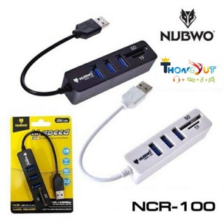 ภาพหน้าปกสินค้าNubwo ตัวเพิ่มช่อง ยูเอสบี พร้อม ตัวอ่านการ์ด USB HUB 3 Port +Card Reader 2.0 2 in1 รุ่น NCR-100 (สีดำ/สีขาว) ที่เกี่ยวข้อง