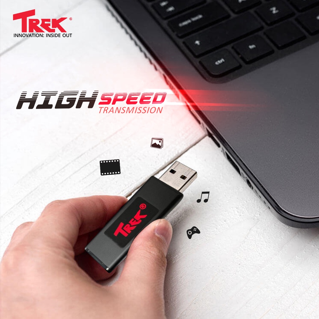 ภาพสินค้าTrek TD Pro Metal แฟลชไดร์ฟรุ่นพิเศษดูมีราคาและเรียบง่าย ใช้วัสดุระดับดี USB 3.1 Flash Drive 32GB/64GB LED จากร้าน thumbdriveplusth บน Shopee ภาพที่ 4