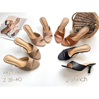 Niwa shoes รองเท้าแฟช้่นรหัสA42-3 หนัง Pu นิ่ม ใส่สบาย  สูง 2.5นี้ว