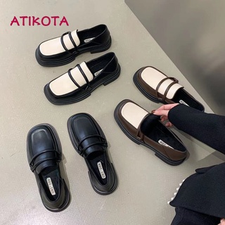 Atikota รองเท้าแมรี่เจน รองเท้าหนัง โลลิต้า ใส่สบาย แฟชั่นสไตล์อังกฤษ สําหรับผู้หญิง นักเรียน