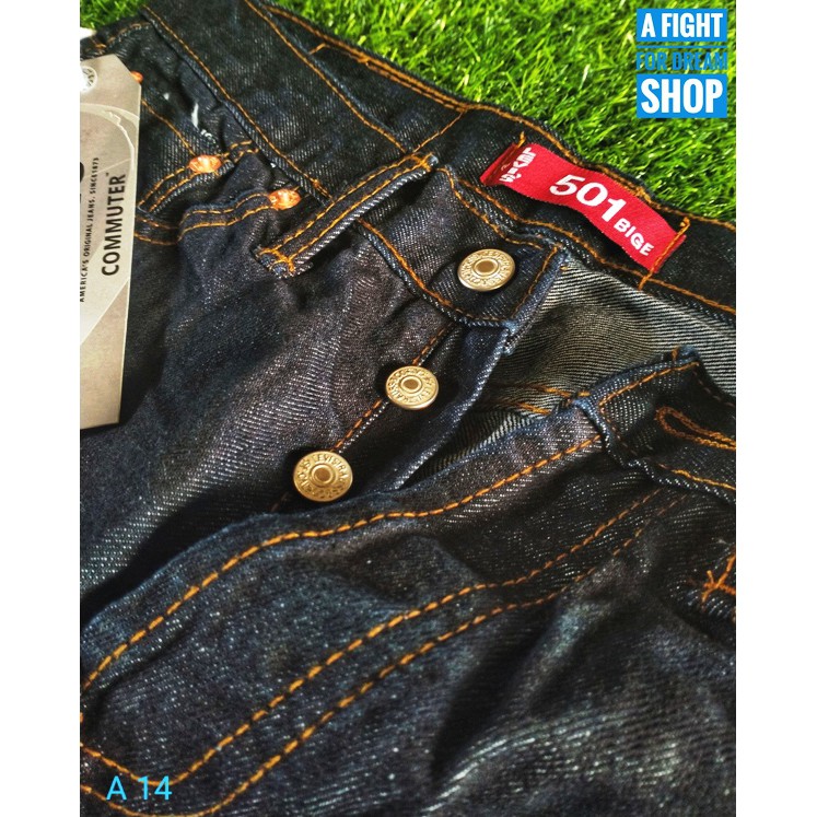 กางเกงยีนส์-levis-501-ผ้ายีนส์-ริมแดง-made-in-sua-รุ่นพิมพ์นิยม-ทรงกระบอกเล็ก-สี-micnight