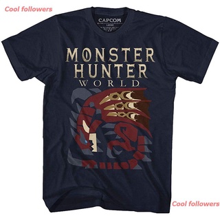 tshirtเสื้อยืดคอกลมฤดูร้อนผู้ชายและผู้หญิง นักล่าสัตว์ประหลาด ผู้ชาย เสื้อยืด Monster Hunter Fantasy Action Role-Playing