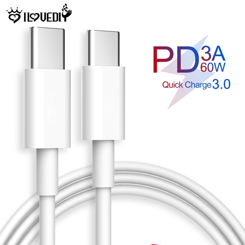 ds-usb-c-to-usb-c-สายชาร์จเร็ว-3a-20-v-60-w-type-c-pd-ios