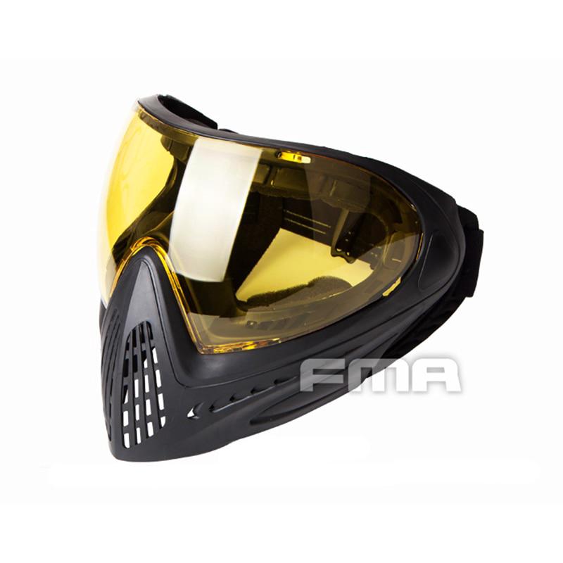 สินค้า FMA F1 Full Face หน้ากากชั้นเดียว Paintball ความปลอดภัย Anti - FOG หน้ากากสำหรับงานปาร์ตี้อุปกรณ์ยุทธวิธี F0022-F0025