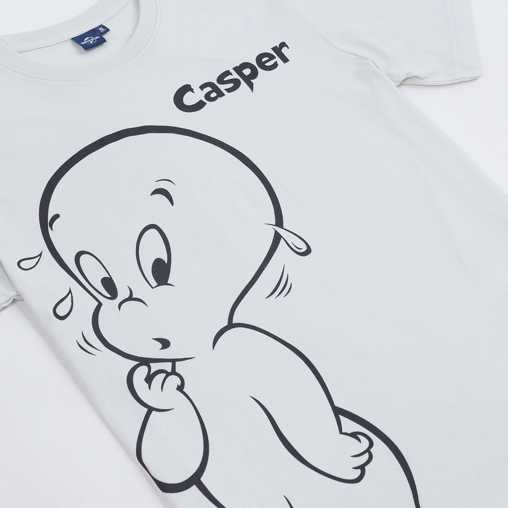 universal-studios-men-casper-the-friendly-ghost-t-shirt-เสื้อผู้ชายยูนิเวอร์แซล-สตูดิโอ-แคสเปอร์-สินค้าลิขสิทธ์แท