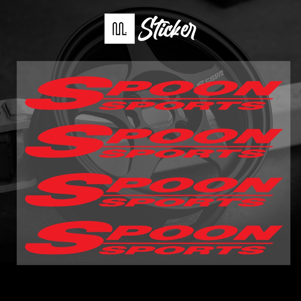 สติ๊กเกอร์ ตกแต่งล้อ Spoon 4 ชิ้น และ Sticker Car Wheel สติ๊กเกอร์ติด ...