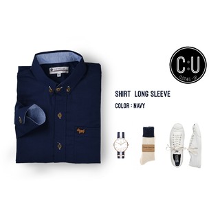 ภาพหน้าปกสินค้าเสื้อเชิ๊ตแขนยาวผ้า Cotton Oxford : Navy ที่เกี่ยวข้อง