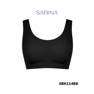 สินค้า SABINA BRALESS เสื้อชั้นใน Invisible Wire (ไม่มีโครง) รุ่น Soft Collection รหัส SBK114BK สีดำ