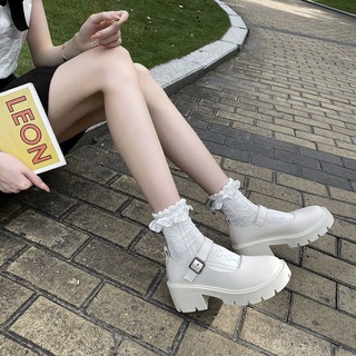 ภาพหน้าปกสินค้า2022 ใหม่ญี่ปุ่นทุกการแข่งขันหญิงพื้นหนา JK รองเท้าชุดโลลิต้าแพลตฟอร์มรองเท้าหนังขนาดเล็กป่าส้นหนาย้อนยุค ซึ่งคุณอาจชอบราคาและรีวิวของสินค้านี้
