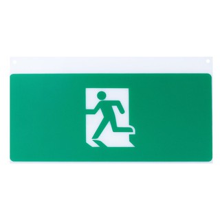 EMERGENCY EXIT SIGN DELIGHT GLA2 PERSON EXIT THROUGH DOORWAY LEFT แผ่นป้ายทางออกฉุกเฉิน DELIGHT GLA2 ป้าย คนซ้าย ไฟฉุกเฉ