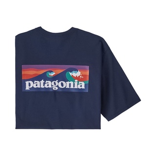 [S-5XL]เสื้อยืดแขนสั้นลําลอง พิมพ์ลาย Patagonia แฟชั่นคู่รัก สไตล์อเมริกัน สําหรับผู้ชาย และผู้หญิง