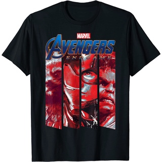 เสื้อยืด พิมพ์ลายกราฟิก Marvel Avengers Endgame Red Tint Panels สําหรับผู้ใหญ่