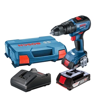 BOSCH GSB 18V-50 สว่านกระแทกไร้สาย 3 หุน 18 V Brushless motor แบต 2 ก้อน 5.0 Ah + แท่นชาร์จ สว่านกระแทก สว่านแบตเตอรี่