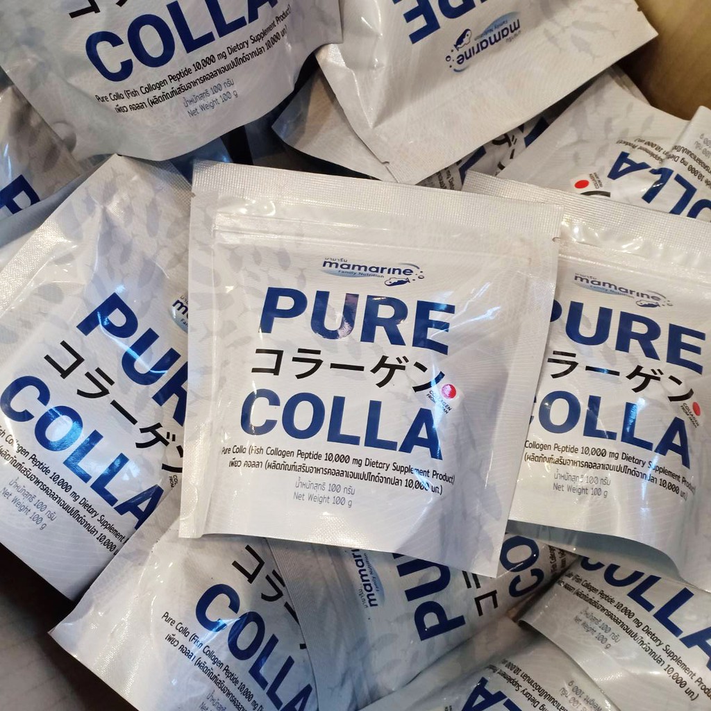 คอลลาเจน เพียว คอลลา มามารีน Mamarine Pure Colla 100,000 คอลลาเจนเปปไทด ...